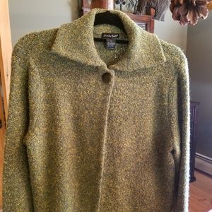 Green Marled Cardigan